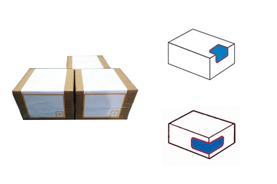 Industrial Folding Carton Box Adhesive Sticker Packing Paper Box Corner Wrap Labeler 90 Angle Labeling Machine