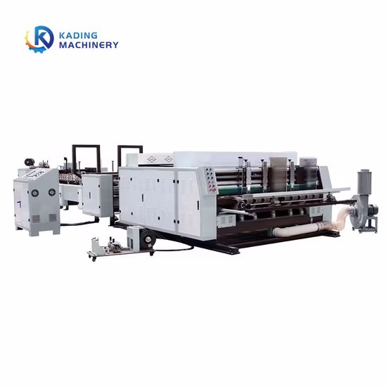 High Speed Carton Box Making Machine Full Auto Corrugated Carton Stitcher Folder Gluer Machine Carton Stitching Gluing Machinery