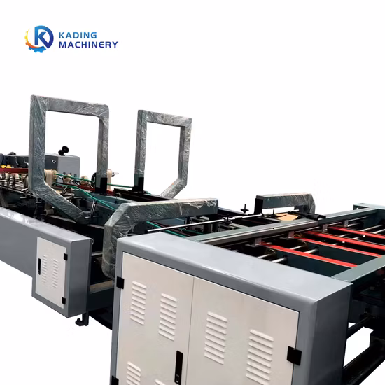 High Speed Carton Box Making Machine Full Auto Corrugated Carton Stitcher Folder Gluer Machine Carton Stitching Gluing Machinery